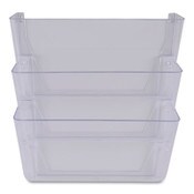 Universal® Wall Files, 3 Sections, Letter Size, 13" x 4" x 14", Clear, 3/Set Item: UNV53682