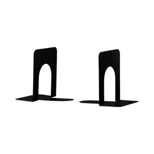 Universal® Economy Bookends, Nonskid, 4.75 x 5.25 x 5, Heavy Gauge Steel, Black, 1 Pair Item: UNV54055