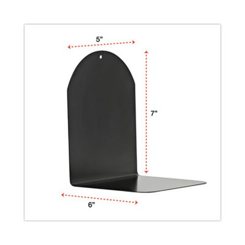 Universal® Magnetic Bookends, 6 x 5 x 7, Metal, Black, 1 Pair Item: UNV54071