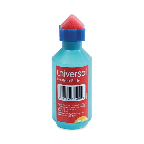 Universal® Squeeze Bottle Moistener, 2 oz, Blue Item: UNV56502