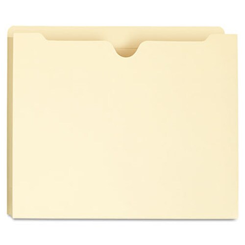 Universal® Deluxe Manila File Jackets with Reinforced Tabs, Straight Tab, Letter Size, Manila, 50/Box Item: UNV73700