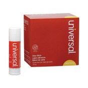 Universal® Glue Stick, 0.74 oz, Applies and Dries Clear, 12/Pack Item: UNV75750