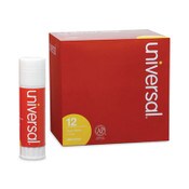 Universal® Glue Stick, 1.3 oz, Applies and Dries Clear, 12/Pack Item: UNV76752