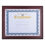 Universal® Award Plaque, 13.3 x 11, Mahogany with Mahogany Border Item: UNV76825