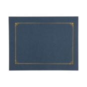 Universal® Certificate/Document Cover, 8.5 x 11; 8 x 10; A4, Navy, 6/Pack Item: UNV76897