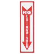 Headline® Sign Glow In The Dark Sign, 4 x 13, Red Glow, Fire Extinguisher Item: USS4793