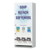 Vend-Rite Coin-Operated Soap Vender, 3-Column, 16.25 x 9.5 x 37.75, White/Blue Item: VEN394100