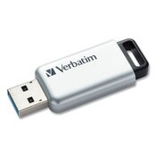 Verbatim® Store 'n' Go Secure Pro USB Flash Drive with AES 256 Encryption, 128 GB, Silver Item: VER70057