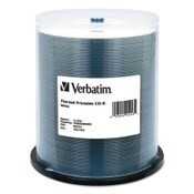 Verbatim® CD-R DataLifePlus Printable Recordable Disc, 700 MB/80 min, 52x, Spindle, White, 100/Pack Item: VER95253