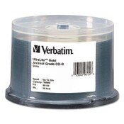 Verbatim® CD-R Archival Grade Recordable Disc, 700 MB/80 min, 52x, Spindle, Gold, 50/Pack Item: VER96159