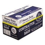 AEP® Industries Inc. Heavy-Duty Contractor Clean-Up Bags, 60 gal, 3 mil, 32" x 50", Black, 20/Carton Item: WBI186470
