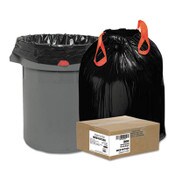 Draw 'n Tie® Heavy-Duty Trash Bags, Drawstring, 30 gal, 1.2 mil, 30.5" x 33", Black, 25 Bags/Roll, 8 Rolls/Box Item: WBI1DT200