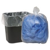 Classic Clear Linear Low-Density Can Liners, 16 gal, 0.6 mil, 24" x 33", Clear, 25 Bags/Roll, 20 Rolls/Carton Item: WBI243115C