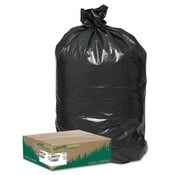 Earthsense® Commercial Linear Low Density Large Trash and Yard Bags, Open-Face, 33 gal, 0.9 mil, 32.5" x 40", Black, 80/Carton Item: WBIRNW1TL80