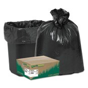 Earthsense® Commercial Linear Low Density Recycled Can Liners, 10 gal, 0.85 mil, 24" x 23", Black, 25 Bags/Roll, 20 Rolls/Carton Item: WBIRNW2410