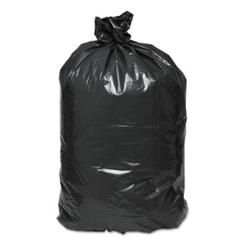 Earthsense® Commercial Linear Low Density Recycled Can Liners, 56 gal, 2 mil, 43" x 47", Black, 10 Bags/Roll, 10 Rolls/Carton Item: WBIRNW4320