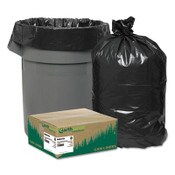 Earthsense® Commercial Linear Low Density Recycled Can Liners, 45 gal, 2 mil, 40" x 46", Black, 10 Bags/Roll, 10 Rolls/Carton Item: WBIRNW4620