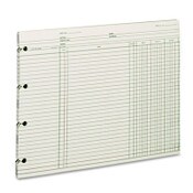Wilson Jones® Accounting Sheets, 9.25 x 11.88, Green, Loose Sheet, 100/Pack Item: WLJGN2D
