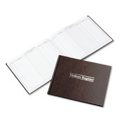 Wilson Jones® Visitor Register Book, 5 Column Format, Red Cover, 10.5 x 8.5 Sheets, 112 Sheets/Book Item: WLJS490