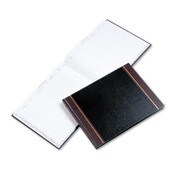 Wilson Jones® Detailed Visitor Register Book, 8 Column Format, Black Cover, 12.25 x 9.5 Sheets, 208 Sheets/Book Item: WLJS491