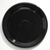 WNA Caterline Casuals Thermoformed Platters, 18" Diameter, Black, Plastic, 25/Carton Item: WNAA518PBL