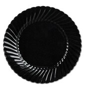 WNA Classicware Plates, Plastic, 10.25" dia, Black, 144/Carton Item: WNACW10144BK