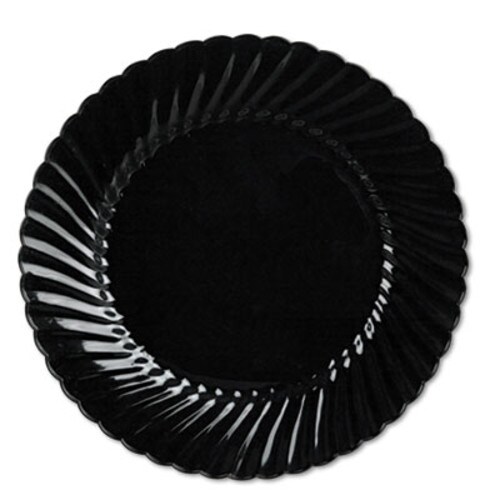 WNA Classicware Plates, Plastic, 10.25" dia, Black, 144/Carton Item: WNACW10144BK