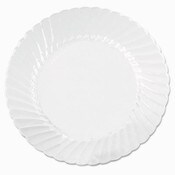 WNA Classicware Plates, Plastic, 10.25" dia, Clear, 18/Bag, 8 Bags/Carton Item: WNACW10144