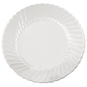 WNA Classicware Plates, Plastic, 6" dia, Clear, 18/Bag, 10 Bags/Carton Item: WNACW6180