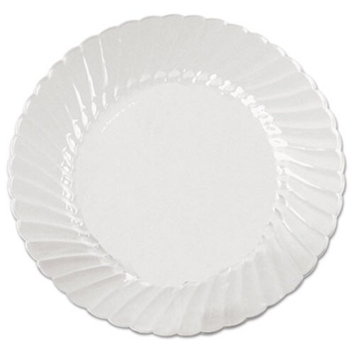 WNA Classicware Plates, Plastic, 6" dia, Clear, 18/Bag, 10 Bags/Carton Item: WNACW6180