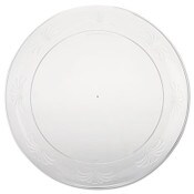 WNA Designerware Plastic Plates, 9" dia, Clear, 10 Pack, 18 Packs/Carton Item: WNADWP9180