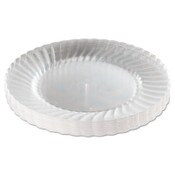 WNA Classicware Plastic Plates, 9" dia, Clear, 12 Plates/Pack Item: WNARSCW91512PK