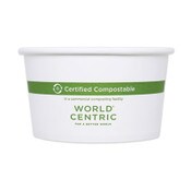 World Centric® Paper Bowls, 12 oz, 4.5" Diameter x 2.5"h, White, 500/Carton Item: WORBOPA12