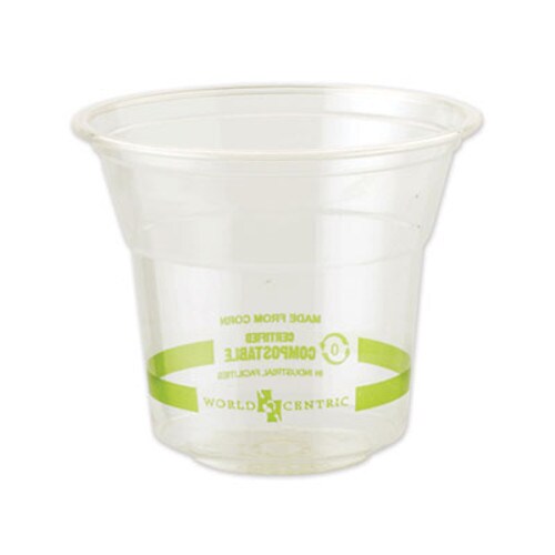 World Centric® PLA Clear Cold Cups, 10 oz, Clear, 1,000/Carton Item: WORCPCS10