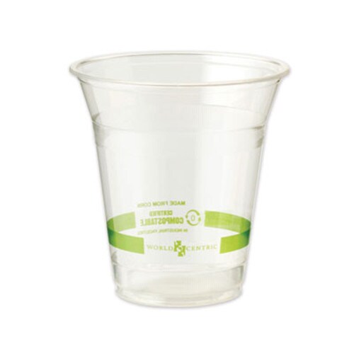 World Centric® PLA Clear Cold Cups, 12 oz, Clear, 1,000/Carton Item: WORCPCS12