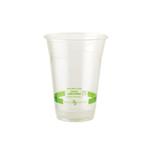 World Centric® PLA Clear Cold Cups, 16 oz, Clear, 1,000/Carton Item: WORCPCS16