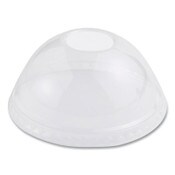 World Centric® PLA Clear Cold Cup Lids, Dome Lid, Fits 9 oz to 24 oz Cups, 1,000/Carton Item: WORCPLCS12D