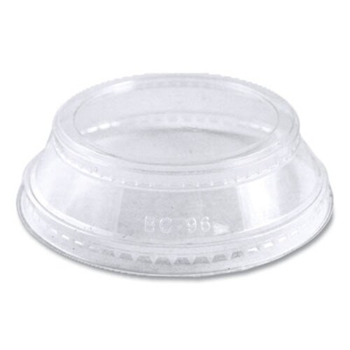 World Centric® PLA Clear Cold Cup Lids, Dome Lid, Fits 2 oz Portion Cup and 9 oz to 24 oz Cups, 1,000/Carton Item: WORCPLCS12SH