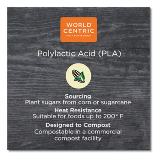 World Centric® PLA Lids for Hot Cups, Fits 8 oz Cups, White, 1,000/Carton Item: WORCULCS8