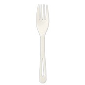 World Centric® TPLA Compostable Cutlery, Fork, 6.3", White, 1,000/Carton Item: WORFOPS6