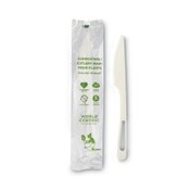 World Centric® TPLA Compostable Cutlery, Knife, 6.7", White, 750/Carton Item: WORKNPSI