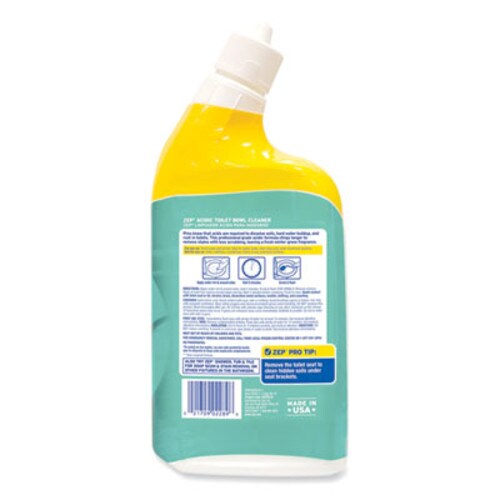 Zep® Acidic Toilet Bowl Cleaner, Mint, 32 oz Bottle, 12/Carton Item: ZPEZUATBC32